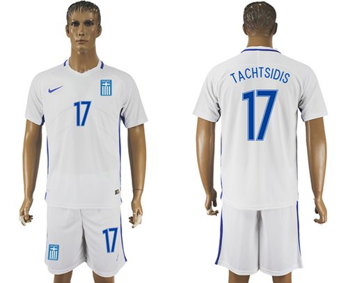 Greece 17 Tachtsidis Home Soccer Country Jersey