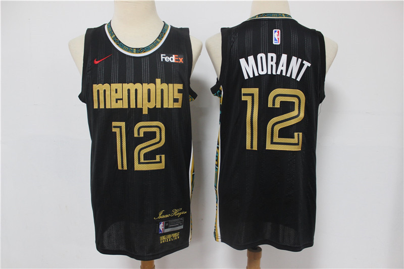 Grizzlies 12 Ja Morant Black 2020 21 City Edition Nike Swingman Jersey