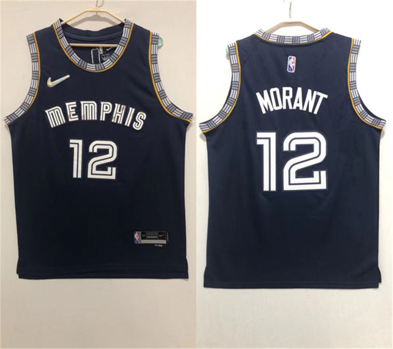 Grizzlies 12 Ja Morant Black 2021 22 City Edition Nike Swingman Jersey