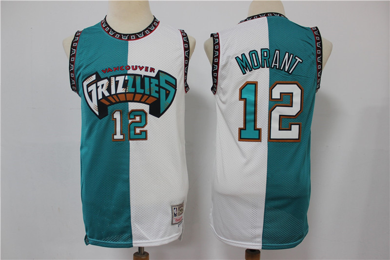 Grizzlies 12 Ja Morant Blue White Split Hardwood Classics Jersey