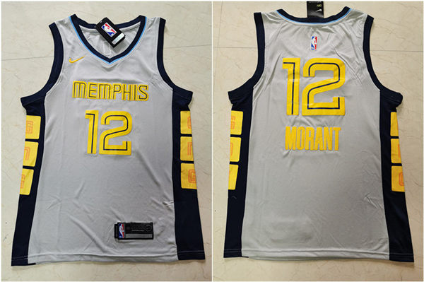 Grizzlies 12 Ja Morant Gray Nike Swingman Jersey