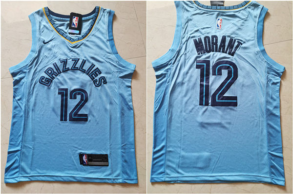 Grizzlies 12 Ja Morant Light Blue Nike Swingman Jersey