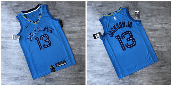 Grizzlies 13 Jaren Jackson Jr. Blue Nike Swingman Printed Jersey