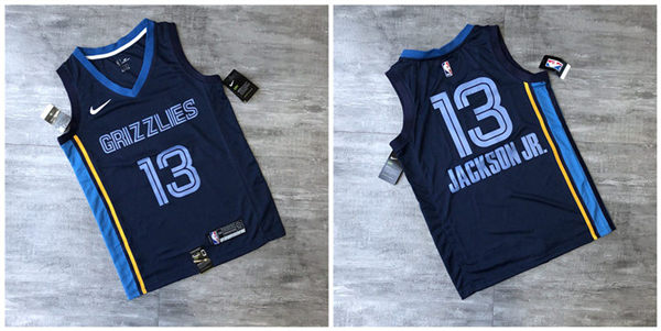 Grizzlies 13 Jaren Jackson Jr. Navy Nike Swingman Printed Jersey