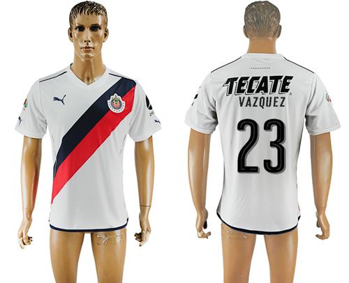 Guadalajara 23 Vazquez Away Soccer Club Jersey