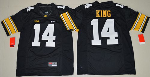 Hawkeyes 14 Desmond King Black Stitched NCAA Jersey