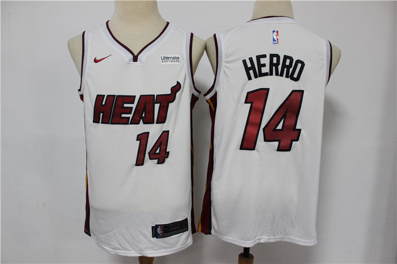 Heat 14 Tyler Herro White Nike Swingman Jersey