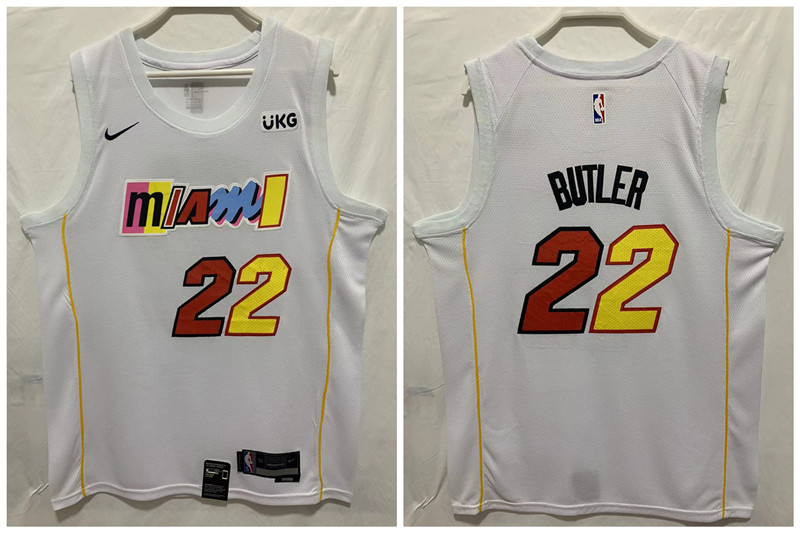 Heat 22 Jimmy Butler White Nike 2022 23 City Edition Swingman Jersey