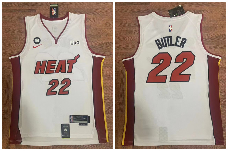 Heat 22 Jimmy Butler White Nike Swingman Jersey