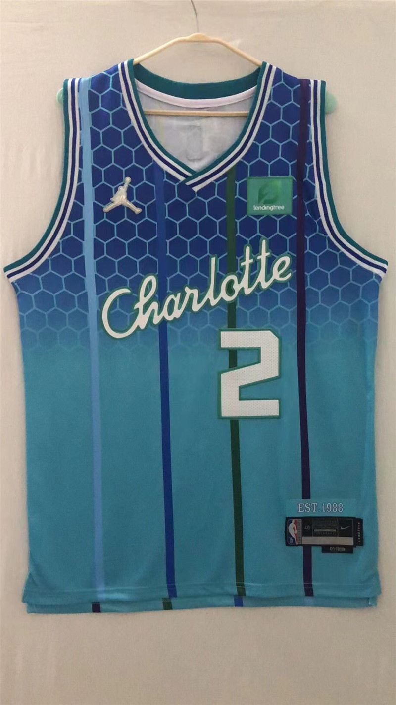 Hornets 2 LaMelo Ball Blue Nike 2021 22 City Edition Swingman Jersey