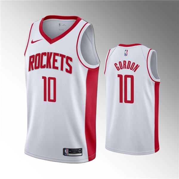 Houston Rockets #10 Eric Gordon 2019 20 Association Jersey   White