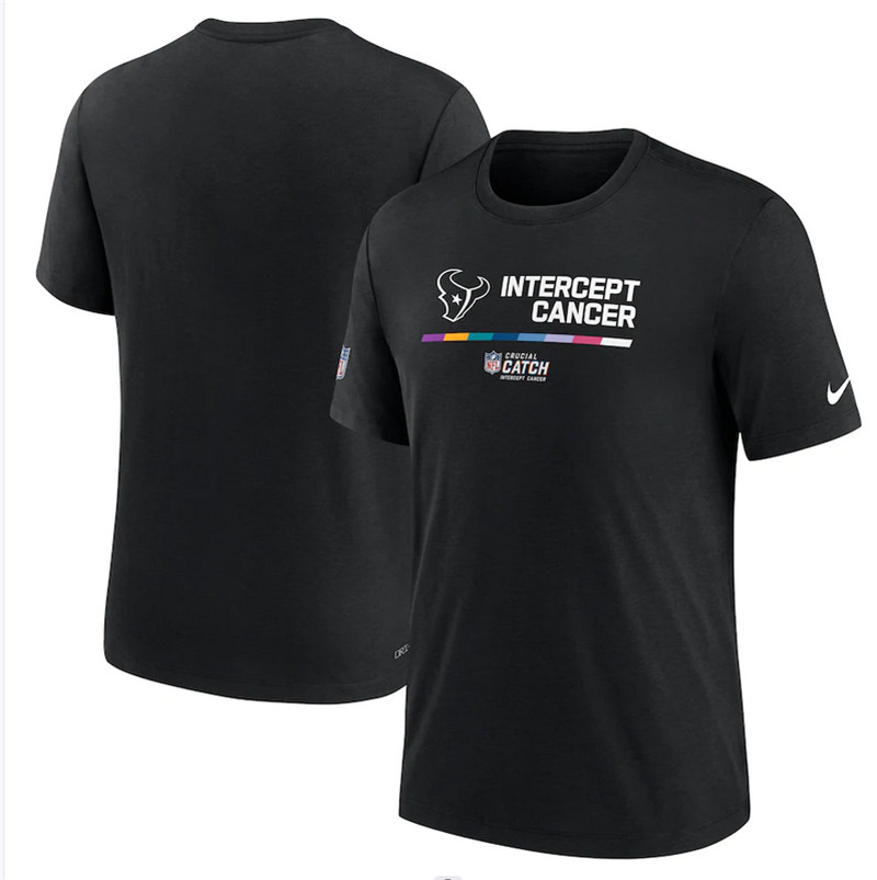 Houston Texans Nike 2022 NFL Crucial Catch Performance T Shirt Black