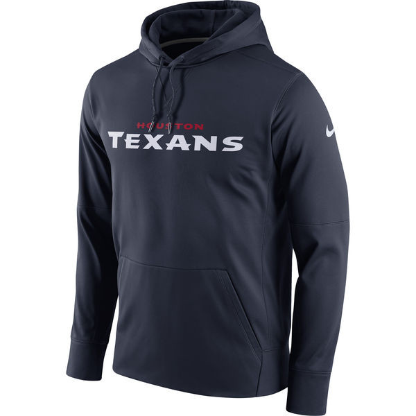 Houston Texans  Circuit Wordmark Essential Performance Pullover Hoodie Navy