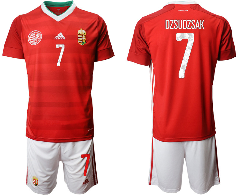 Hungary 7 DZSUDZSAK Home UEFA Euro 2020 Soccer Jersey