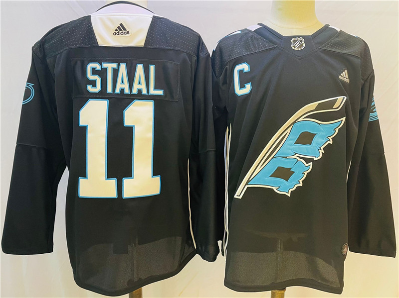 Hurricanes 11 Jordan Staal Black 2022 Adidas Jersey