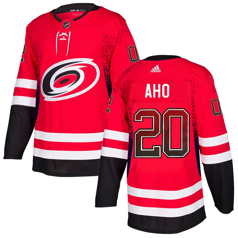 Hurricanes 20 Sebastian Aho Red Drift Fashion  Jersey