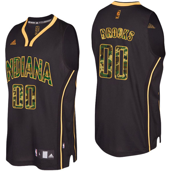 Indiana Pacers Aaron Brooks Camo Fashion Swingman Black Jersey