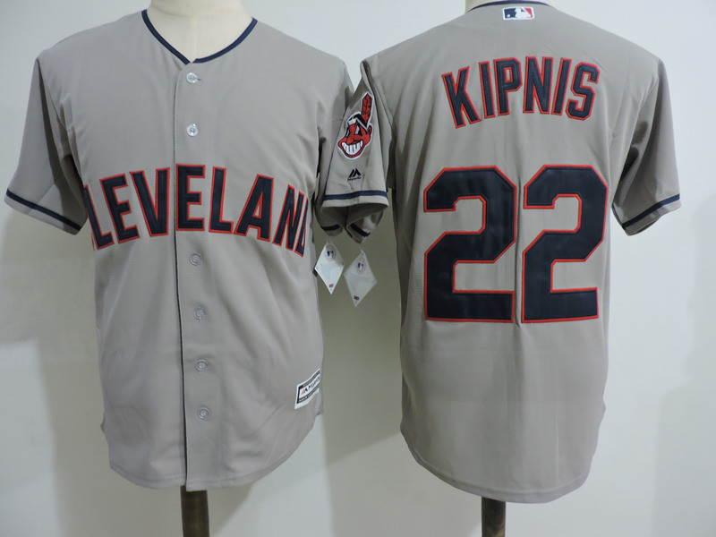 Indians 22 Jason Kupnis Gray Cool Base Jersey