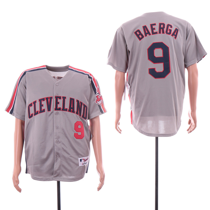 Indians 9 Carlos Baerga Gray Turn Back The Clock Jersey