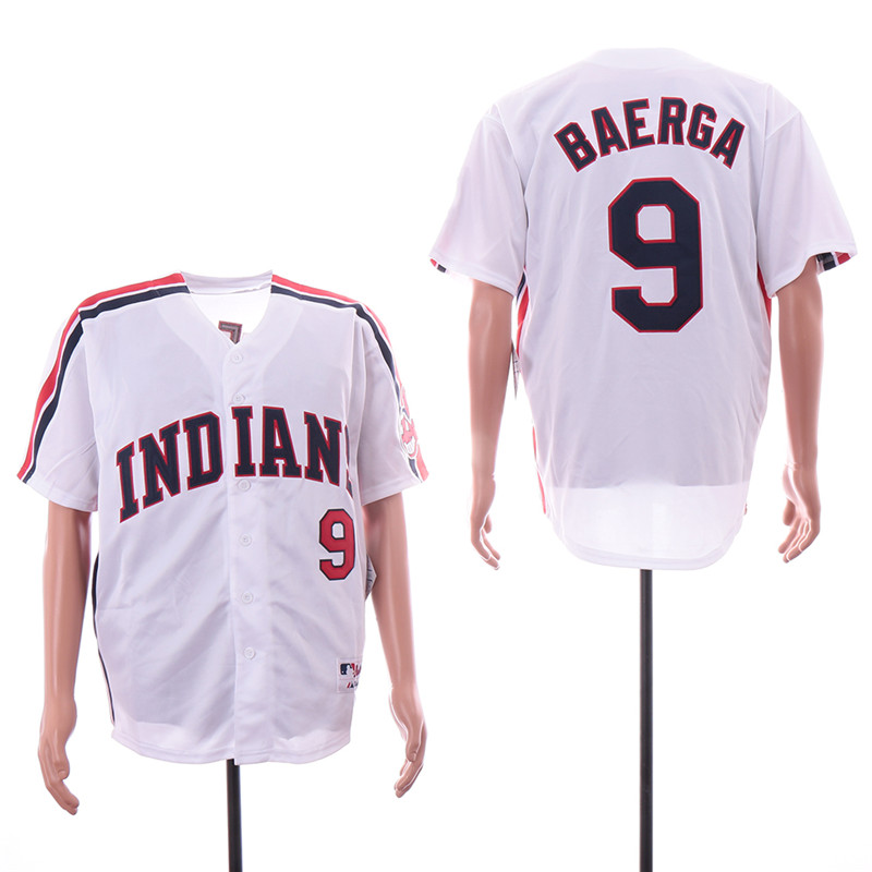 Indians 9 Carlos Baerga White Turn Back The Clock Jersey