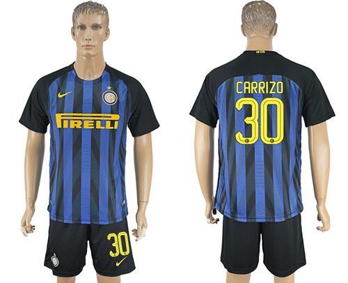 Inter Milan 30 Carrizo Home Soccer Club Jersey