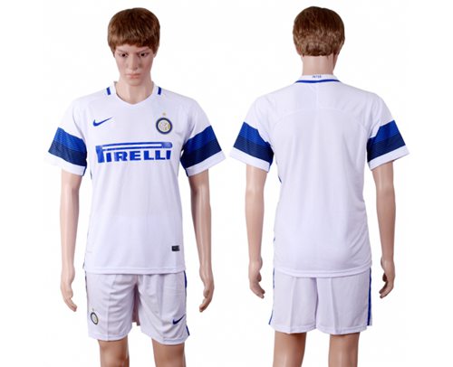 Inter Milan Blank White Away Soccer Club Jersey