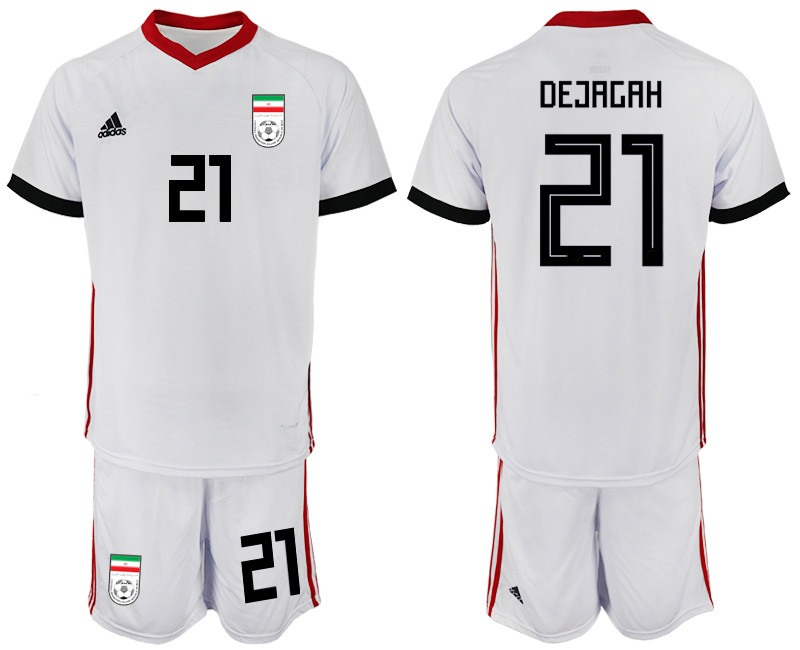 Iran 21 DEJAGAH Home 2018 FIFA World Cup Soccer Jersey