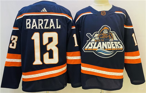 Islanders 13 Mathew Barzal Navy Reverse Retro Adidas Jersey