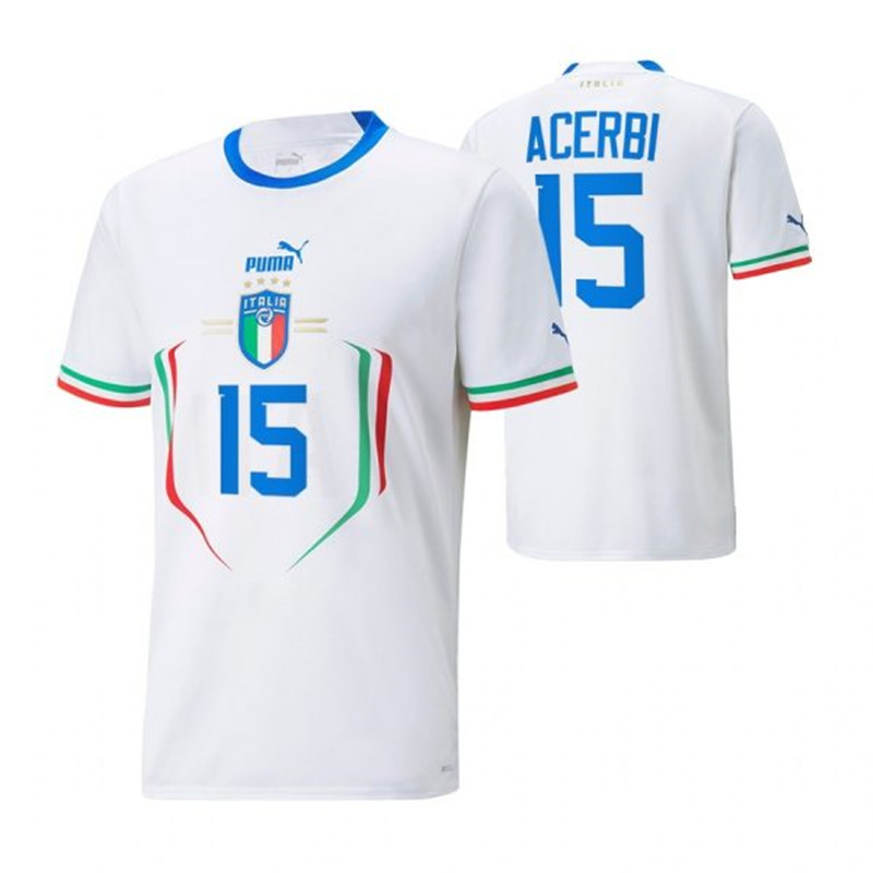 Italy 15 ACERBI Away 2022 FIFA World Cup Thailand Soccer Jersey