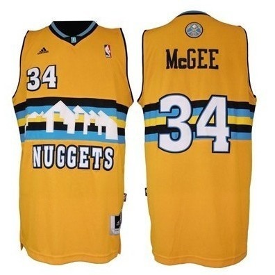 Denver Nuggets #34 JaVale McGee Revolution 30 Swingman Alternate Yellow Jersey