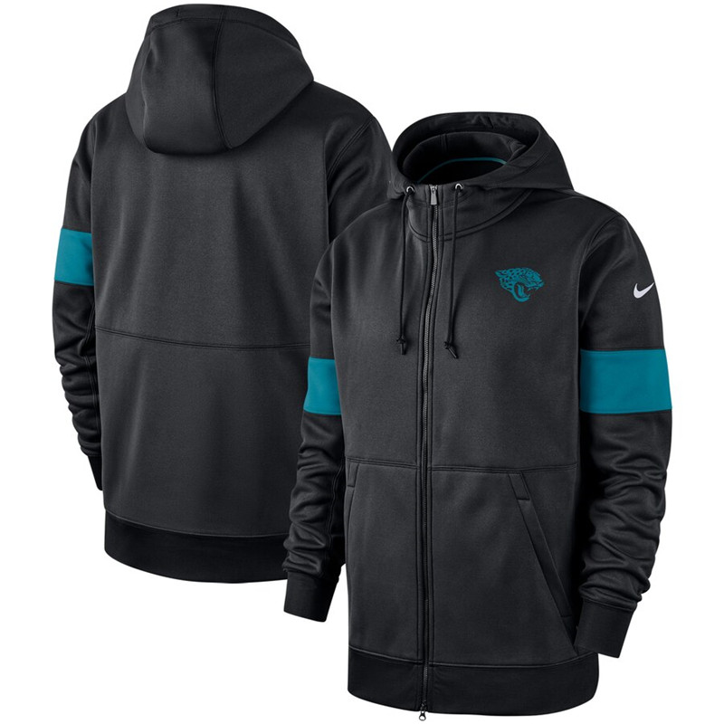 Jacksonville Jaguars Nike Sideline Performance Full Zip Hoodie Black