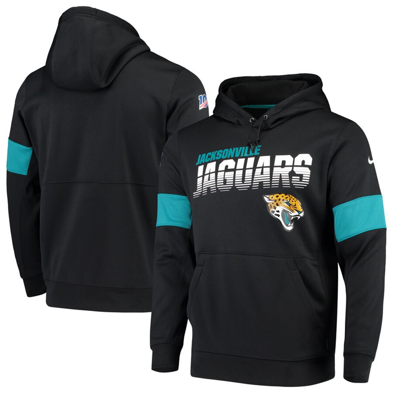 Jacksonville Jaguars Nike Sideline Team Logo Performance Pullover Hoodie Black