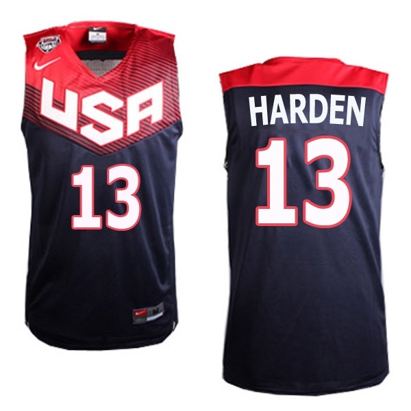 James Harden FIBA 2014 Basketball World Cup USA Team 13 Black Jersey