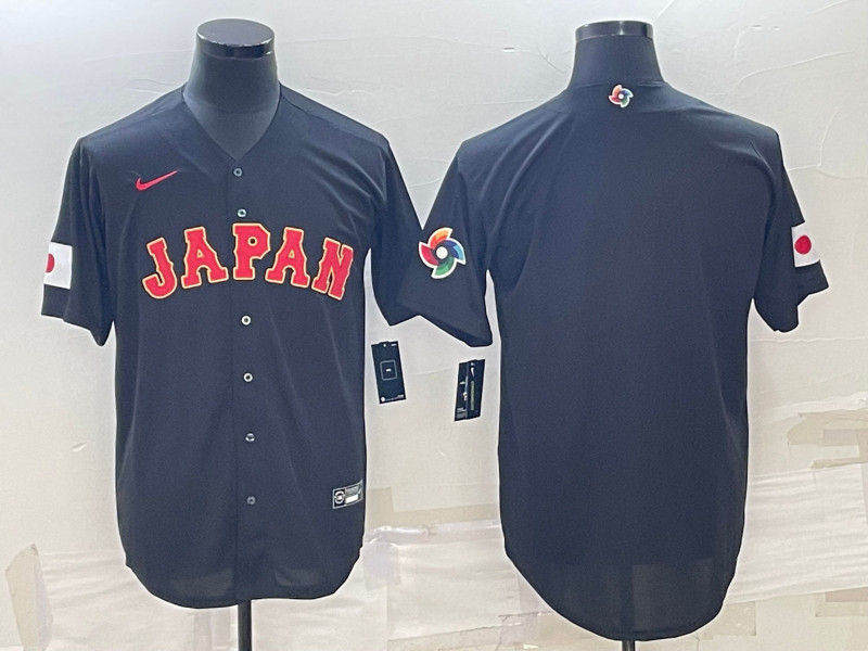 Japan Blank Black Nike 2023 World Baseball Classic Jersey