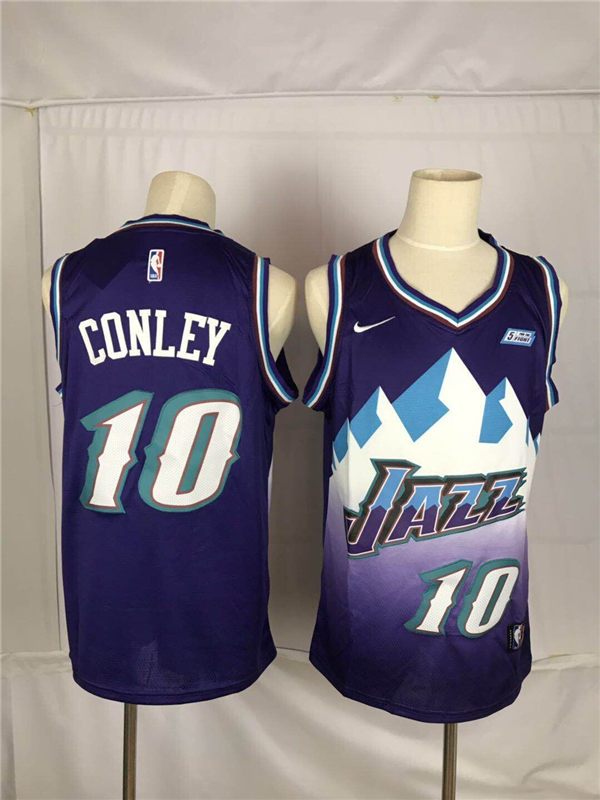 Jazz 10 Mike Conley Purple Nike Swingman Jersey