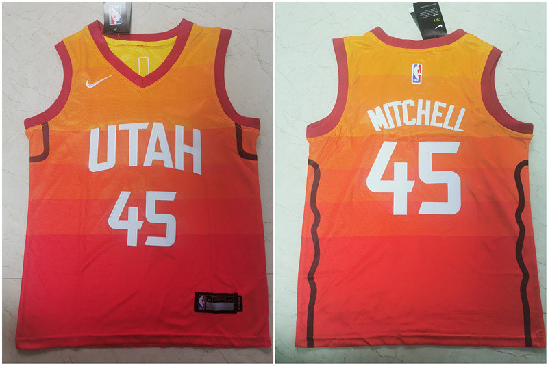 Jazz 45 Donovan Mitchell Multi Color Youth City Edition Nike Swingman Jersey