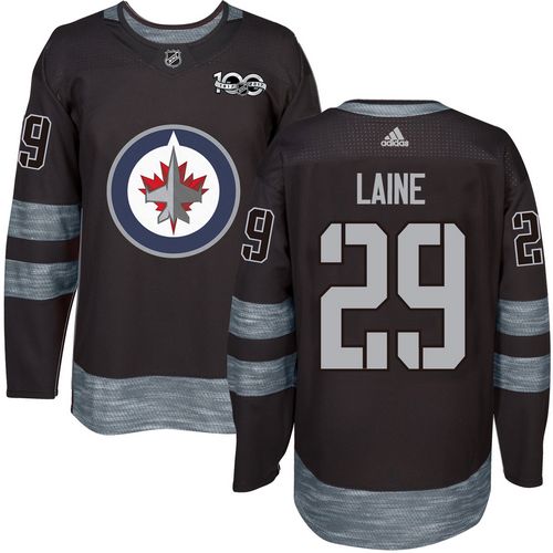 Jets 29 Patrik Laine Black 1917 2017 100th Anniversary Stitched NHL Jersey