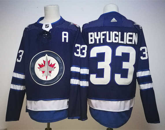 Jets 33 Dustin Byfuglien Blue  Jersey