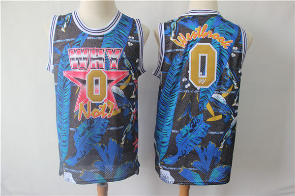 Jordan Why Not 0 Russell Westbrook Blue All Star Basketball Jersey