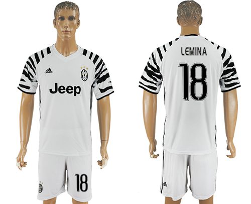 Juventus 18 Lemina SEC Away Soccer Club Jersey