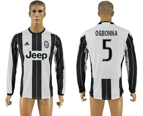 Juventus 5 Ogbonna Home Long Sleeves Soccer Club Jersey