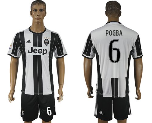 Juventus 6 Pogba Home Soccer Club Jersey