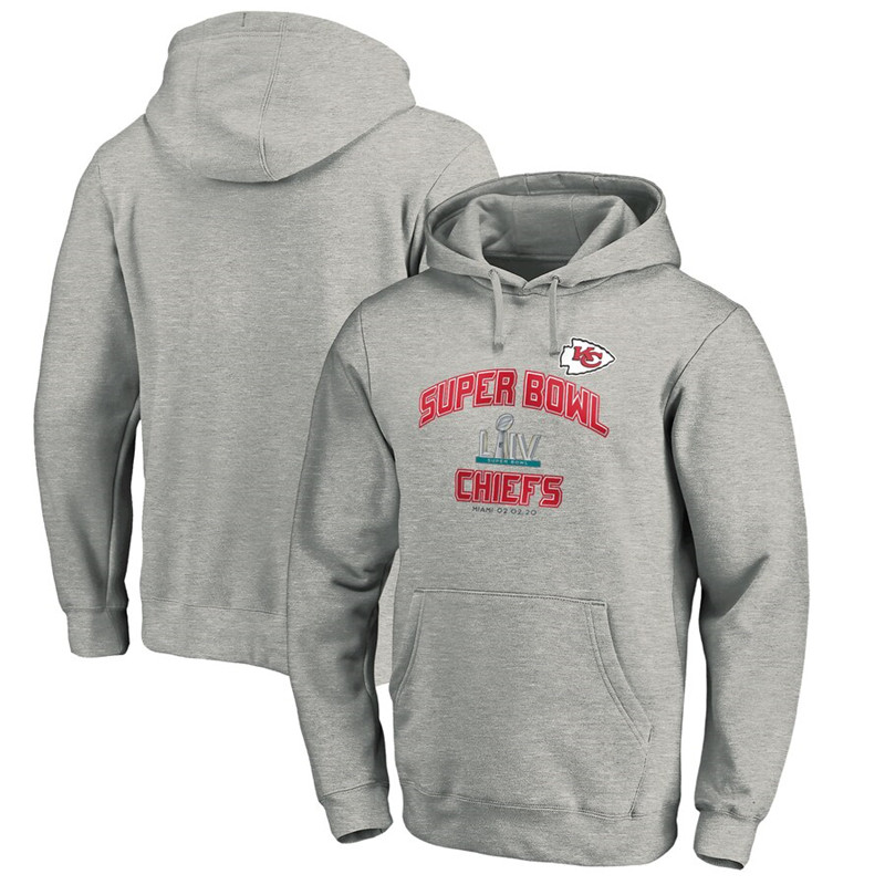 Kansas City Chiefs NFL Pro Line by Fanatics Branded Super Bowl LIV Bound Heart & Soul Pullover Hoodie Heather Gray