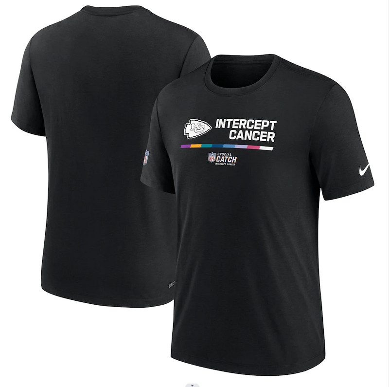 Kansas City Chiefs Nike 2022 NFL Crucial Catch Performance T Shirt Black
