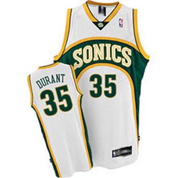 Kevin Durant Seattle SuperSonics 35 White Swingman Stitched Jersey