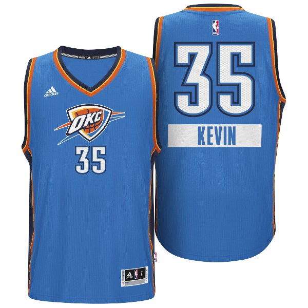 Thunder #35 Kevin Durant 2014 Christmas Day Big Logo Swingman Jersey