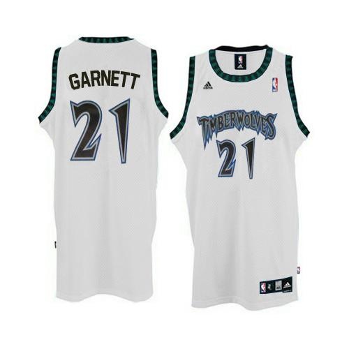 Minnesota Timberwolves #21 Kevin Garnett White Soul Swingman Jersey