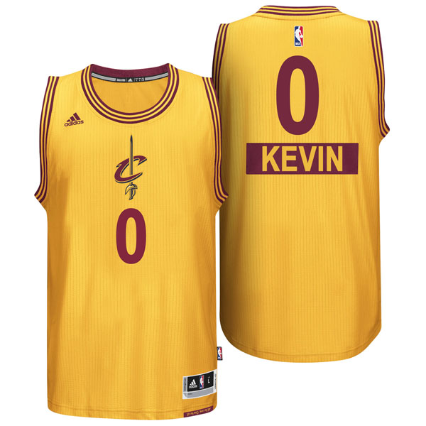 Cleveland Cavaliers #0 Kevin Love 2014 Christmas Day Big Logo Swingman Yellow Jersey