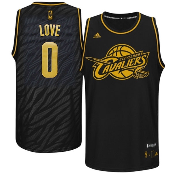 Cleveland Cavaliers #0 Kevin Love Precious Metals Fashion Swingman Limited Edition Black Jersey