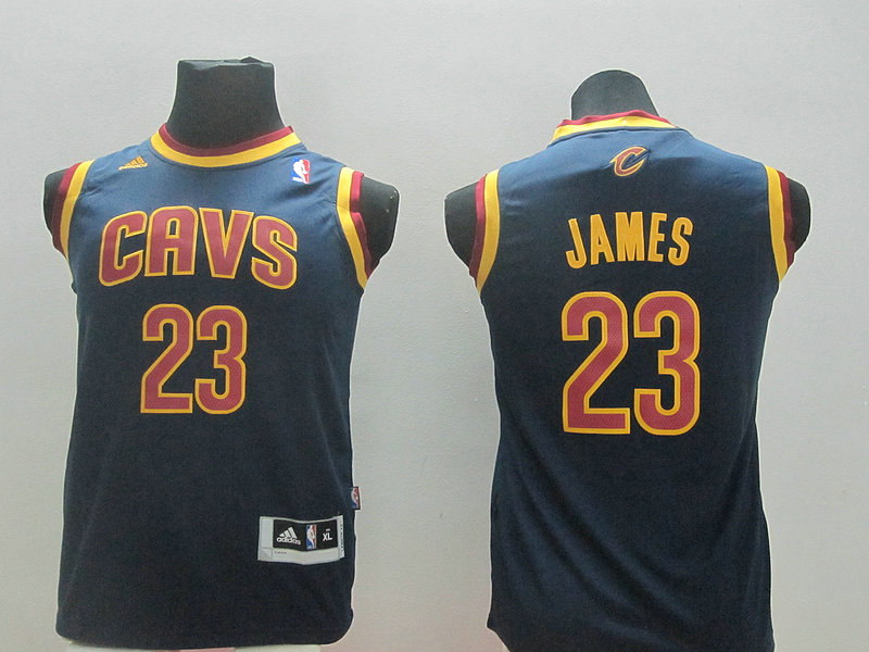 Kids  NBA Cleveland Cavaliers 23 Lebron James New Revolution 30 Swingman Blue Youth Jersey